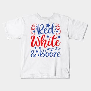 Red White And Booze Kids T-Shirt